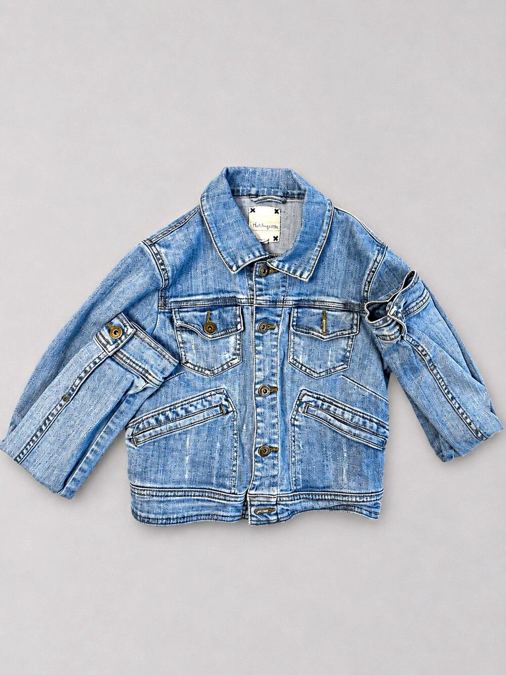 Heritage 1981 Girl’s Blue Jean Button-Front Jacket w/ Pockets Long Sleeve S/P